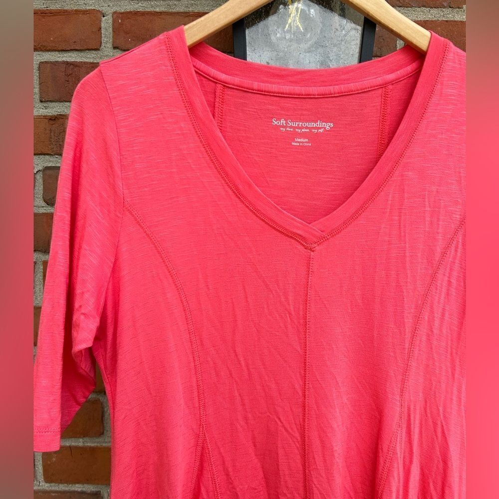 Soft Surroundings Coral Long Tunic Top - Picture 5 of 5